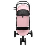 vidaXL Carucior pentru Pisici Pliante Ajustabil Roz 78 x 54 x 101 cm vidaXL Carucior pentru Pisici Pliante Ajustabil Roz 78 x 54 x 101 cm