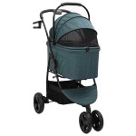 vidaXL Carucior pentru Pisici Pliante Ajustabil Verde 78 x 54 x 101 cm vidaXL Carucior pentru Pisici Pliante Ajustabil Verde 78 x 54 x 101 cm