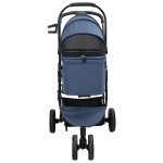 vidaXL Carucior pentru Pisici Pliante albastru 78 x 54 x 101 cm vidaXL Carucior pentru Pisici Pliante albastru 78 x 54 x 101 cm