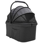 vidaXL Carucior pentru Pisici Pliante Ajustabil Negru 78 x 54 x 101 cm vidaXL Carucior pentru Pisici Pliante Ajustabil Negru 78 x 54 x 101 cm