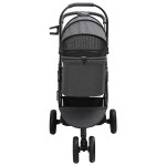vidaXL Carucior pentru Pisici Pliante Ajustabil Negru 78 x 54 x 101 cm vidaXL Carucior pentru Pisici Pliante Ajustabil Negru 78 x 54 x 101 cm