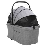 vidaXL Carucior pentru Pisici Pliante Ajustabil Gri 78 x 54 x 101 cm vidaXL Carucior pentru Pisici Pliante Ajustabil Gri 78 x 54 x 101 cm