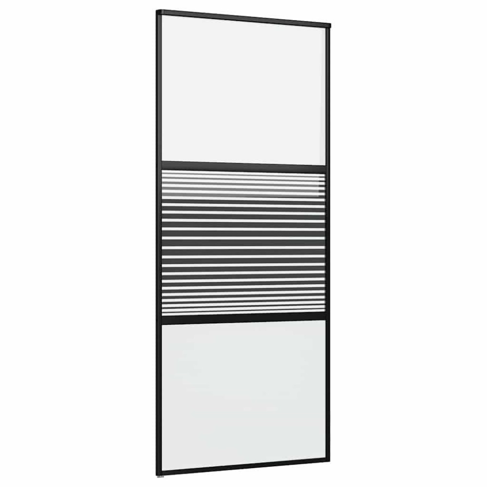 vidaXL Ușă glisantă Negru 90 x 205 cm Sticlă securizată, Aluminiu