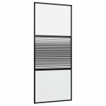 vidaXL Ușă glisantă Negru 90 x 205 cm Sticlă securizată, Aluminiu