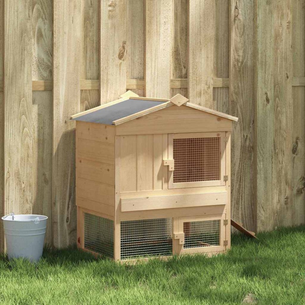 vidaXL Coadă de găini Maro 75 x 59 x 60 cm Lemn masiv de pin