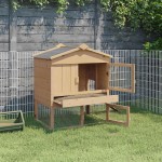vidaXL Coadă de găini Maro 75 x 59 x 60 cm Lemn masiv de pin vidaXL Coadă de găini Maro 75 x 59 x 60 cm Lemn masiv de pin