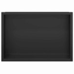 vidaXL Nisă de Duș Negru 30 x 20 x 9.5 cm Oţel inoxidabil