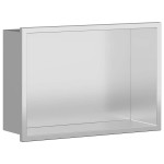 vidaXL Nisă de Duș Argintiu 30 x 20 x 9.5 cm Oţel inoxidabil