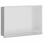 vidaXL Nisă de Duș Argintiu 45 x 30 x 9.5 cm Oţel inoxidabil
