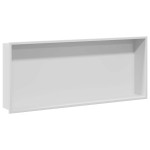 vidaXL Nisă de Duș Alb 75 x 30 x 9.5 cm Oţel inoxidabil