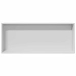 vidaXL Nisă de Duș Alb 75 x 30 x 9.5 cm Oţel inoxidabil