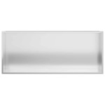 vidaXL Nisă de Duș Argintiu 75 x 30 x 9.5 cm Oţel inoxidabil