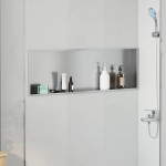 vidaXL Nisă de Duș Argintiu 90 x 30 x 9.5 cm Oţel inoxidabil