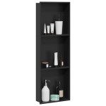 vidaXL Nisă de Duș Negru 90 x 30 x 9.5 cm Oţel inoxidabil
