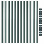 vidaXL Stâlpi de Gard 12 pcs Verde 120 cm Oțel vopsit în pulbere vidaXL Stâlpi de Gard 12 pcs Verde 120 cm Oțel vopsit în pulbere