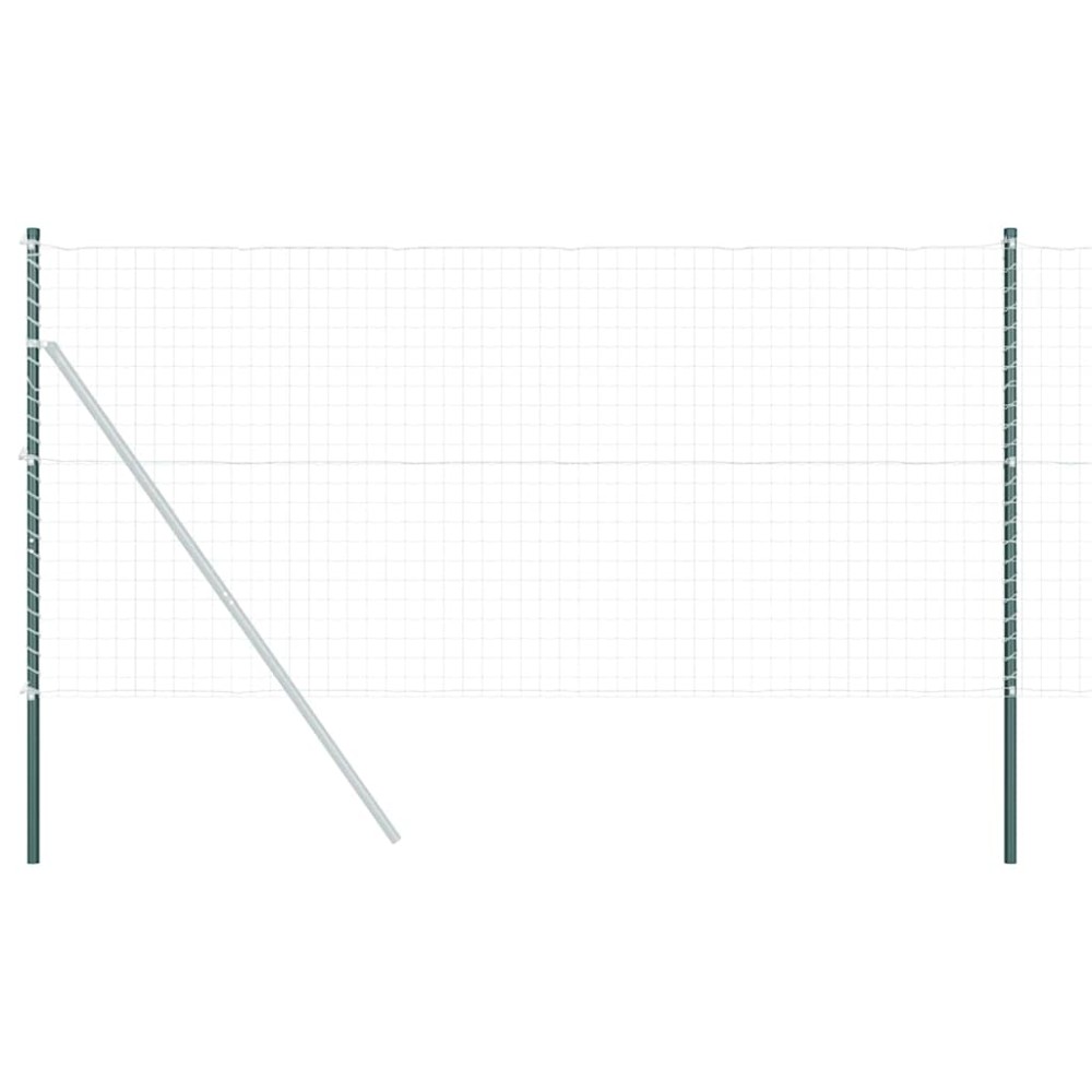 vidaXL Stâlpi de Gard 12 pcs Verde 160 cm Oțel vopsit în pulbere