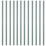 vidaXL Stâlpi de Gard 12 pcs Verde 160 cm Oțel vopsit în pulbere vidaXL Stâlpi de Gard 12 pcs Verde 160 cm Oțel vopsit în pulbere