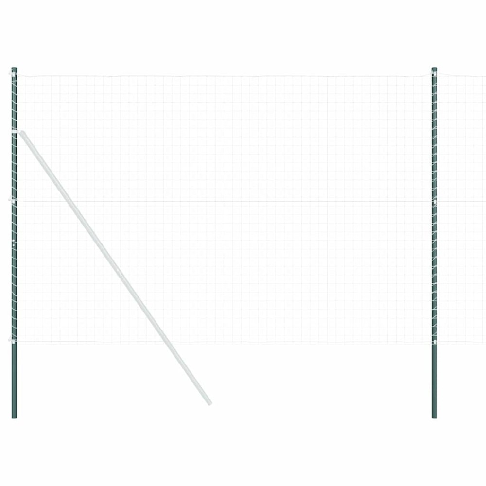 vidaXL Stâlpi de Gard 12 pcs Verde 210 cm Oțel vopsit în pulbere