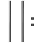 vidaXL Stâlpi de Gard 2 pcs Gri 60 cm Oțel vopsit în pulbere