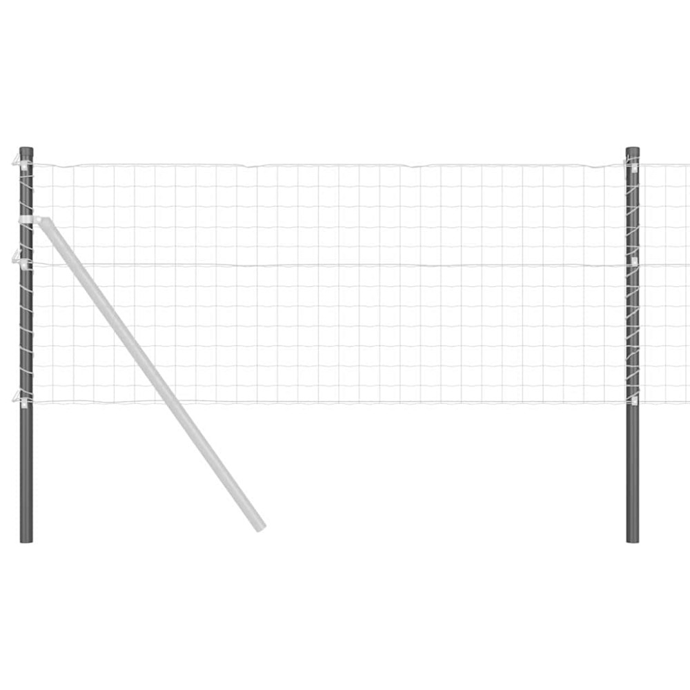 vidaXL Stâlpi de Gard 2 pcs Gri 70 cm Oțel vopsit în pulbere
