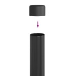 vidaXL Stâlpi de Gard 2 pcs Gri 80 cm Oțel vopsit în pulbere