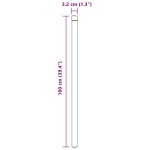 vidaXL Stâlpi de Gard 12 pcs Gri 100 cm Oțel vopsit în pulbere