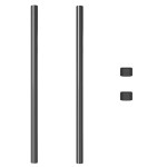 vidaXL Stâlpi de Gard 2 pcs Gri 110 cm Oțel vopsit în pulbere
