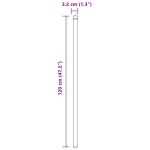 vidaXL Stâlpi de Gard 12 pcs Gri 120 cm Oțel vopsit în pulbere