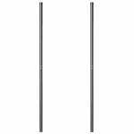 vidaXL Stâlpi de Gard 2 pcs Gri 130 cm Oțel vopsit în pulbere