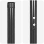 vidaXL Stâlpi de Gard 2 pcs Gri 130 cm Oțel vopsit în pulbere