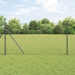 vidaXL Stâlpi de Gard 12 pcs Gri 130 cm Oțel vopsit în pulbere vidaXL Stâlpi de Gard 12 pcs Gri 130 cm Oțel vopsit în pulbere