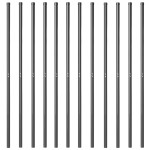 vidaXL Stâlpi de Gard 12 pcs Gri 130 cm Oțel vopsit în pulbere vidaXL Stâlpi de Gard 12 pcs Gri 130 cm Oțel vopsit în pulbere