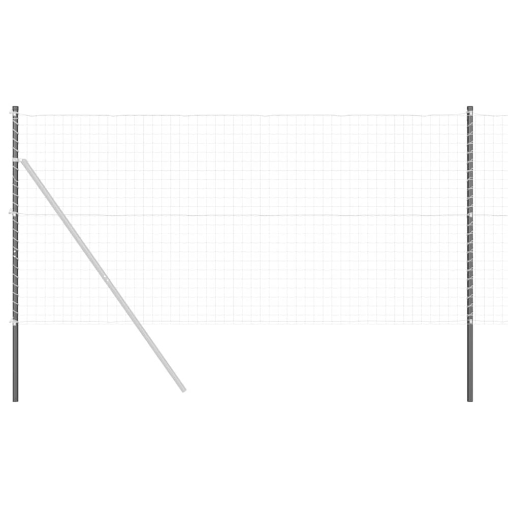vidaXL Stâlpi de Gard 2 pcs Gri 180 cm Oțel vopsit în pulbere