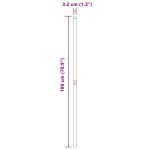 vidaXL Stâlpi de Gard 2 pcs Gri 180 cm Oțel vopsit în pulbere