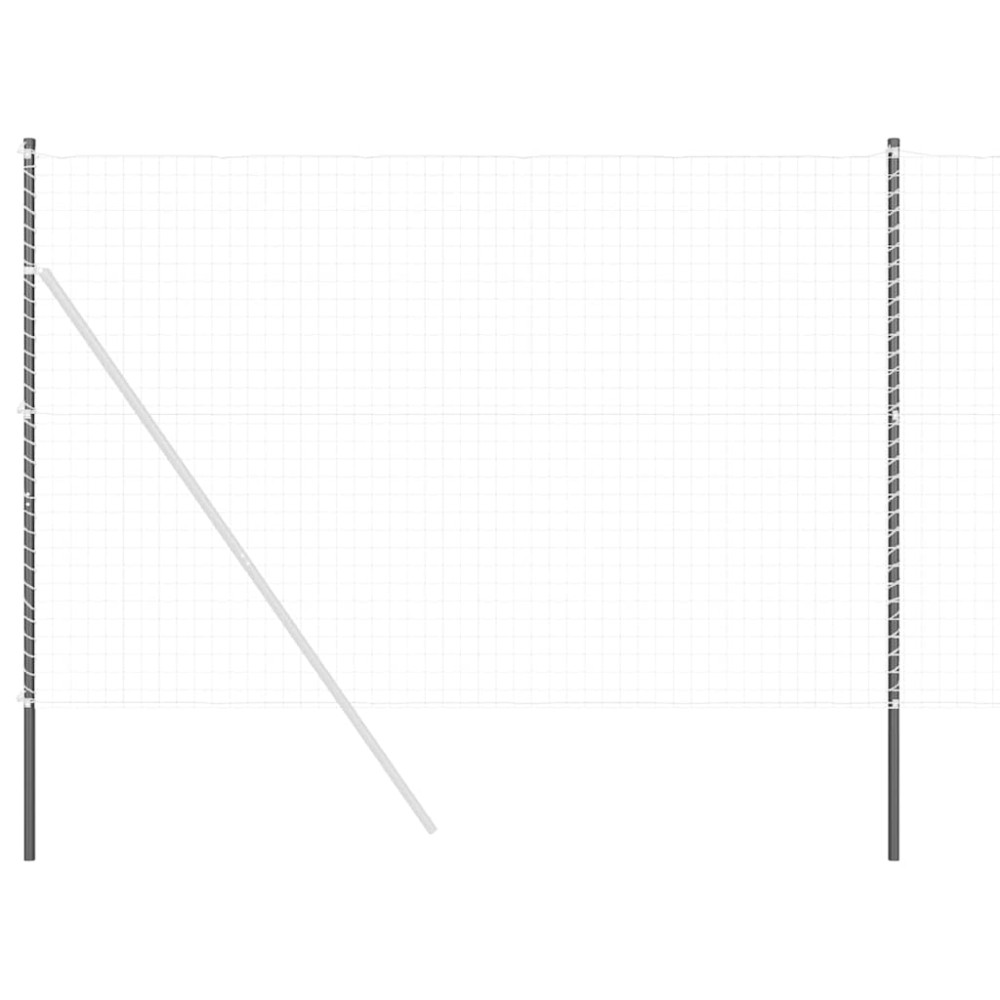 vidaXL Stâlpi de Gard 2 pcs Gri 200 cm Oțel vopsit în pulbere
