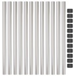 vidaXL Stâlpi de Gard 12 pcs Argintiu 50 cm Oțel galvanizat