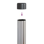 vidaXL Stâlpi de Gard 12 pcs Argintiu 50 cm Oțel galvanizat