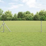 vidaXL Stâlpi de Gard 12 pcs Argintiu 60 cm Oțel galvanizat