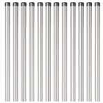 vidaXL Stâlpi de Gard 12 pcs Argintiu 60 cm Oțel galvanizat