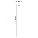 vidaXL Stâlpi de Gard 12 pcs Argintiu 60 cm Oțel galvanizat