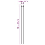 vidaXL Stâlpi de Gard 2 pcs Argintiu 70 cm Oțel galvanizat