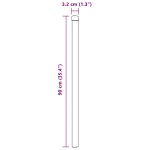 vidaXL Stâlpi de Gard 12 pcs Argintiu 90 cm Oțel galvanizat