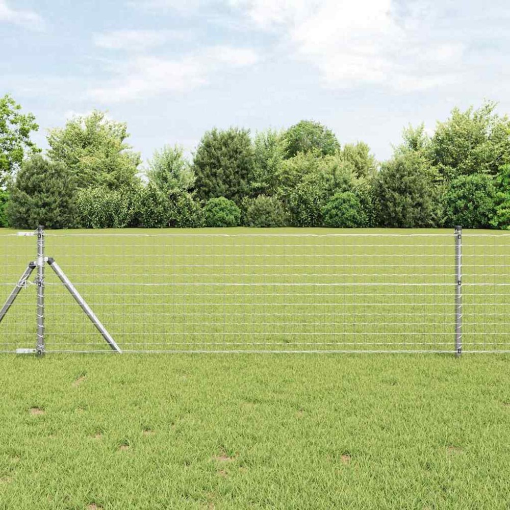 vidaXL Stâlpi de Gard 12 pcs Argintiu 120 cm Oțel galvanizat