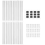 vidaXL Stâlpi de Gard 12 pcs Argintiu 130 cm Oțel galvanizat vidaXL Stâlpi de Gard 12 pcs Argintiu 130 cm Oțel galvanizat