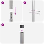 vidaXL Stâlpi de Gard 12 pcs Argintiu 130 cm Oțel galvanizat vidaXL Stâlpi de Gard 12 pcs Argintiu 130 cm Oțel galvanizat