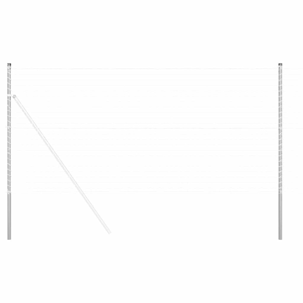 vidaXL Stâlpi de Gard 2 pcs Argintiu 140 cm Oțel galvanizat