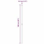 vidaXL Stâlpi de Gard 2 pcs Argintiu 160 cm Oțel galvanizat