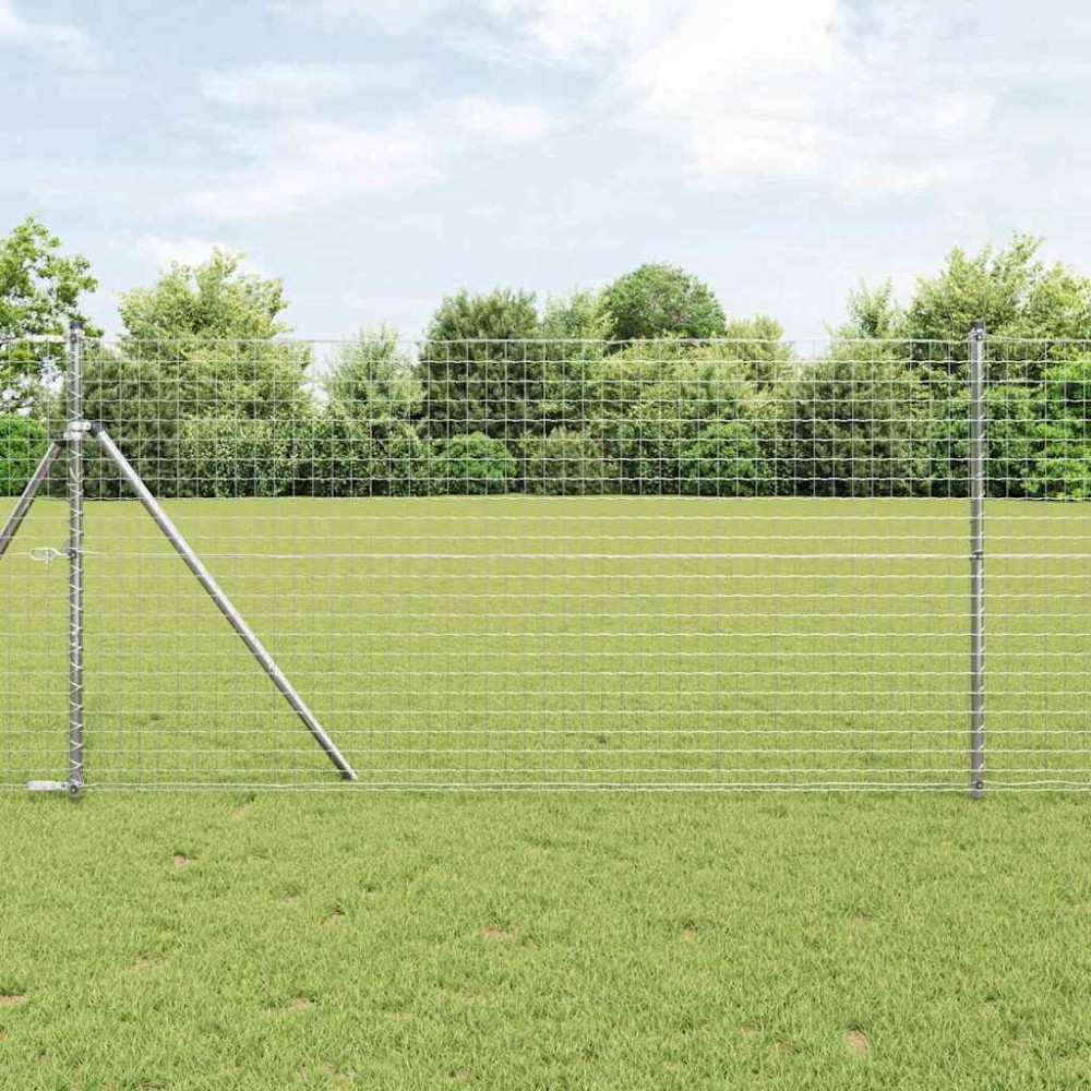 vidaXL Stâlpi de Gard 2 pcs Argintiu 180 cm Oțel galvanizat