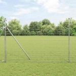 vidaXL Stâlpi de Gard 12 pcs Argintiu 200 cm Oțel galvanizat vidaXL Stâlpi de Gard 12 pcs Argintiu 200 cm Oțel galvanizat