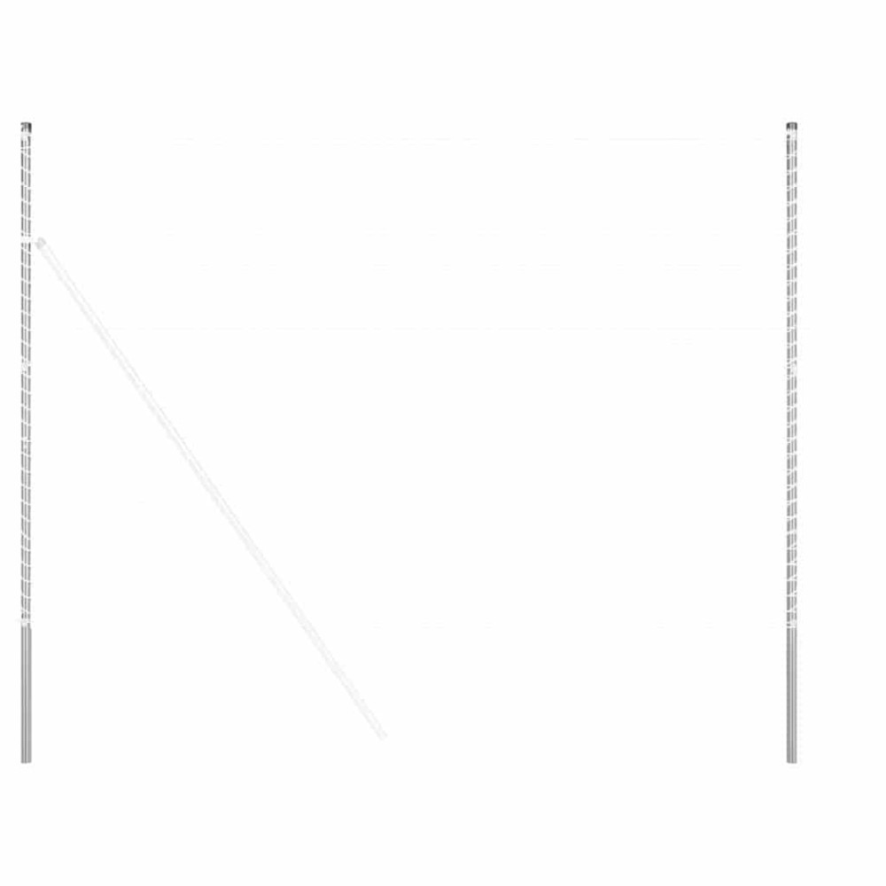 vidaXL Stâlpi de Gard 2 pcs Argintiu 210 cm Oțel galvanizat